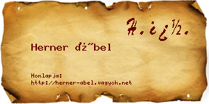 Herner Ábel névjegykártya