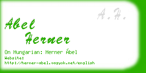abel herner business card